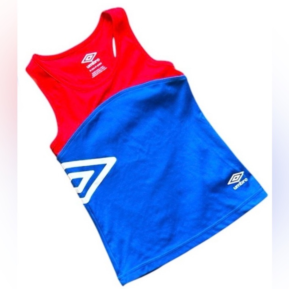 Umbro Kids Red and Blue Tank Top small 6/6x